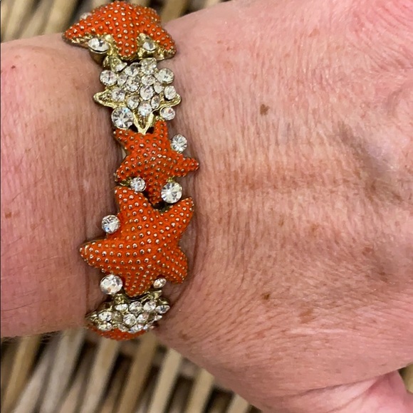 Starfish Bracelet Coral and bling - Picture 6 of 6